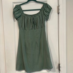 Lulu’s Sage Green Mini Dress Size Medium Worn Twice